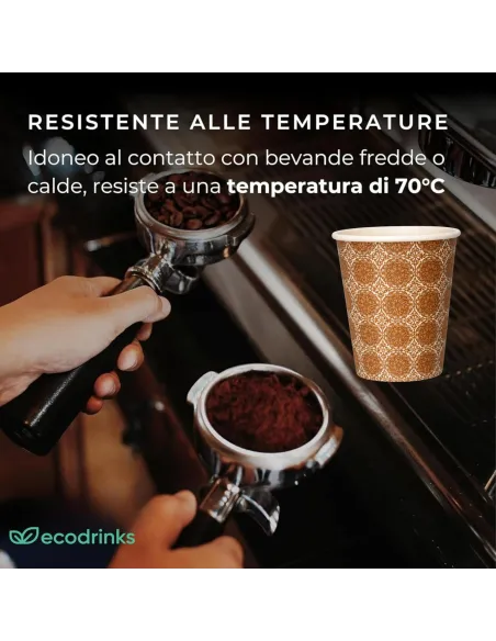 1000 Bicchierini di Carta 180ml Maiolica D3 - Perfetti per il Tuo Caffè