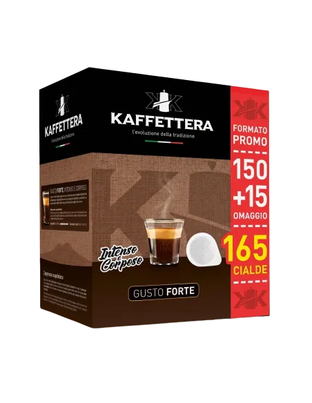 150 Cialde + 15 OMAGGIO Kaffettera Miscela Forte