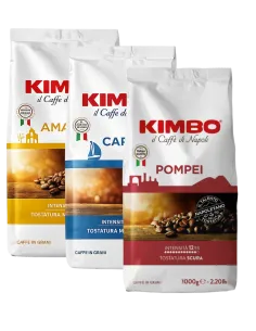 Caffè Kimbo in Grani 3 Kg – Linea Meraviglie del Gusto (Pompei, Amalfi, Capri)