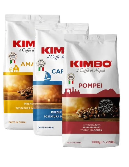 Caffè Kimbo in Grani 3 Kg – Linea Meraviglie del Gusto (Pompei, Amalfi, Capri)