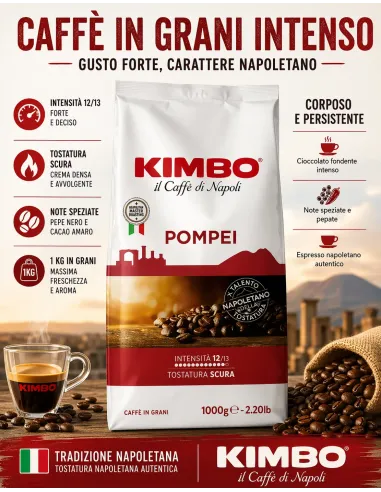 12Kg Grani Kimbo Espresso Miscela Pompei