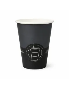 50 Bicchieri Monouso in Carta NERI e GRIGI da 360ml - Eleganza e Stile Moderno