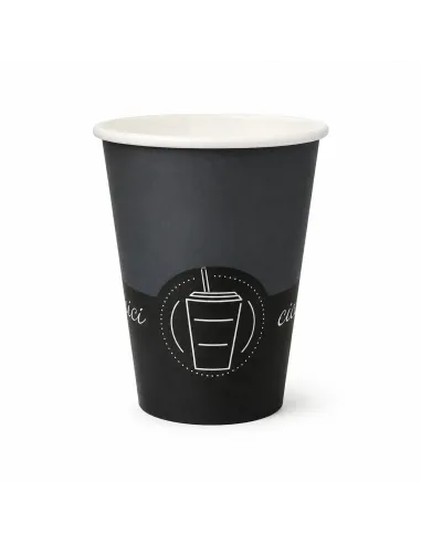 50 Bicchieri Monouso in Carta NERI e GRIGI da 360ml - Eleganza e Stile Moderno
