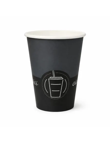 50 Bicchieri Monouso in Carta NERI e GRIGI da 360ml - Eleganza e Stile Moderno
