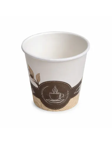 50 Bicchieri in Cartoncino 75 ml CREMA– Grafica Caffè | Ideali per Cappuccino