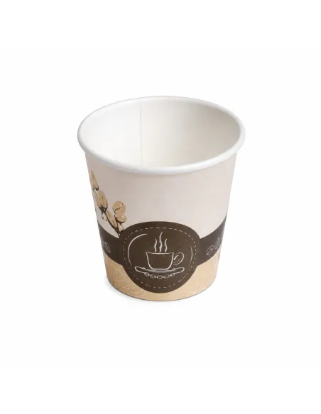 50 Bicchieri in Cartoncino 90 ml CREMA– Grafica Caffè | Ideali per Cappuccino