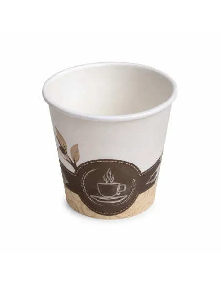 50 Bicchieri in Cartoncino 75 ml CREMA– Grafica Caffè | Ideali per Cappuccino