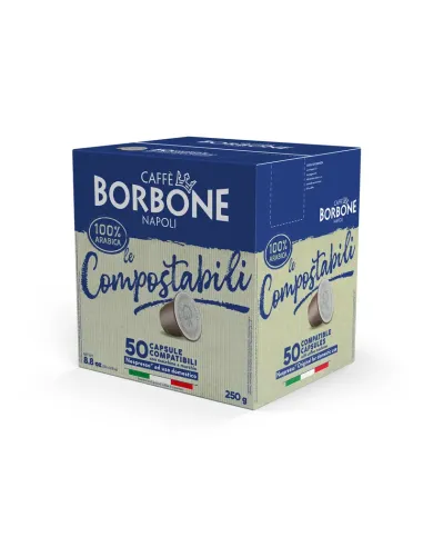 50 Capsule Borbone compostabili Nespresso Miscela Arabica 100% -