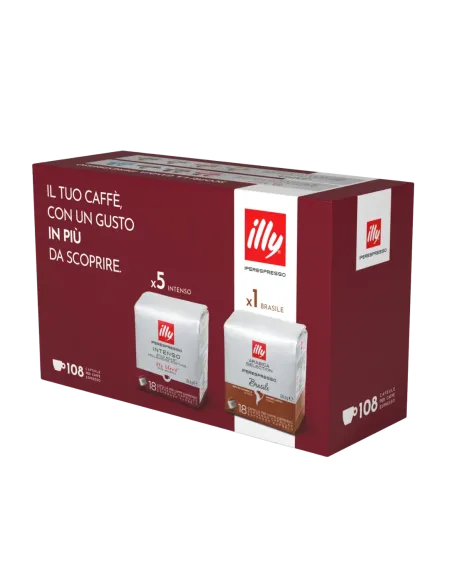 108 Iperespresso Capsule illy tostato 5x Intenso, 1x Brasile