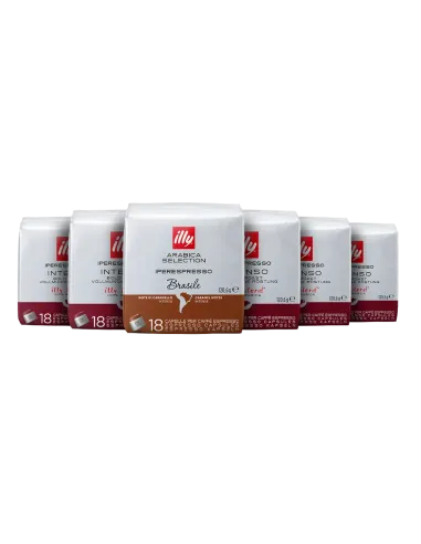 108 Iperespresso Capsule illy tostato 5x Intenso, 1x Brasile