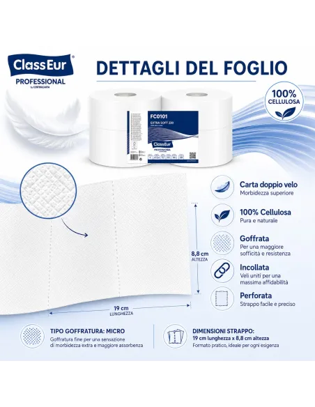 Carta Igienica Maxi  Jumbo Extra Soft 6 rotoli