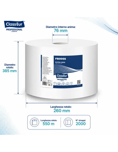 Bobina Industriale EXTRA 2000 ClassEur Professional - 1 Rotolo