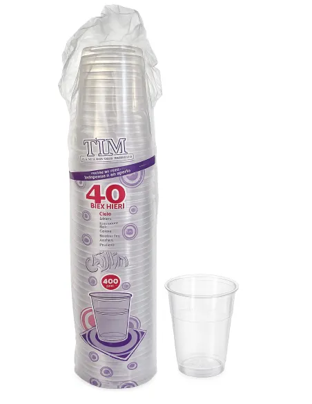 40 Bicchieri Kristal Tim Plastica SemiRigida da 500 ml - Eleganza e Resistenza