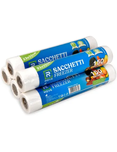 150 Sacchetti Gelo - Congelatore - 18x28cm Trasparenti - Praticità e Conservazione