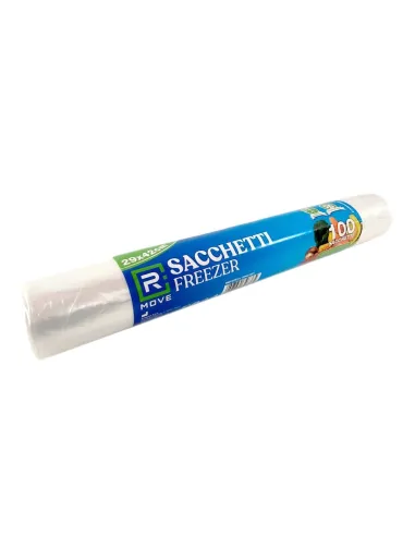 100 Sacchetti Gelo - Congelatore - 29x42cm Trasparenti - Grande Capacità e Conservazione Sicura