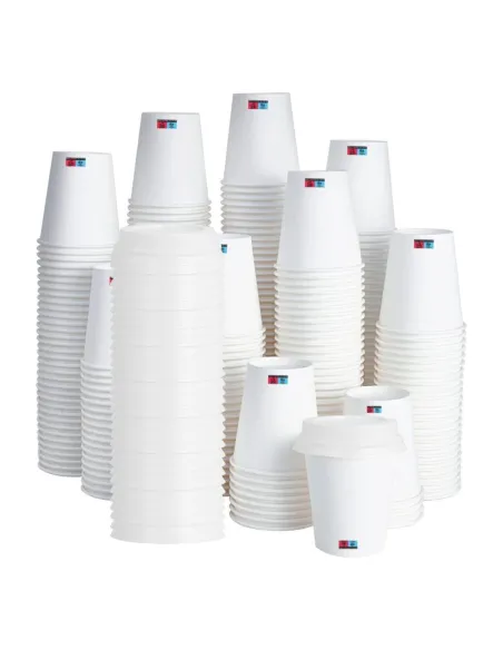 50 Bicchieri Monouso in Carta Bianco da 360ml - Eleganza e Praticità