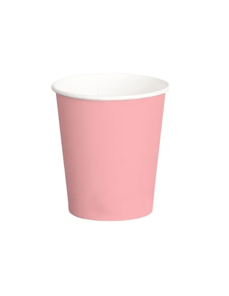 Bicchieri Monouso in Carta Rosa da 180ml - Confezione da 50 pezzi - Ideali per Acqua e Ginseng!