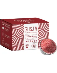 65 Gusta Capsule Compatibili 100 % Bialetti, Capsule In Alluminio, Gusto Intenso