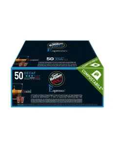 50 Capsule Nespresso Vergnano Compostabili Miscela Decaffeinato