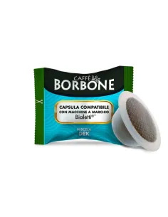 *10 Capsule Bialetti Caffè Borbone Miscela Dek per nuove Macchine con sensore Alluminio