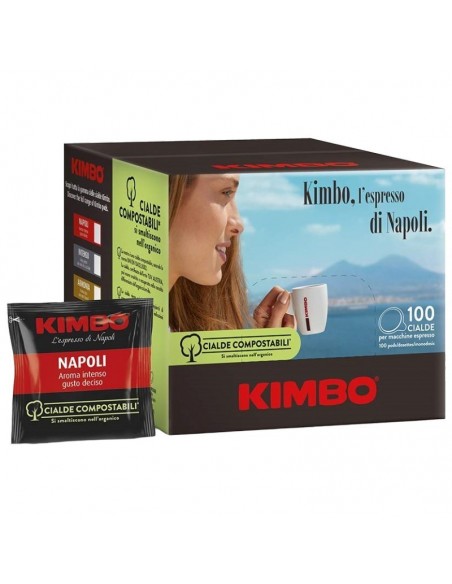 100 Cialde ESE 44mm Caffè Kimbo Espresso Napoli