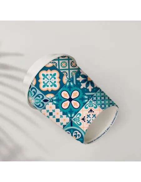 50 Bicchieri monouso 180ml in carta | Maiolica Limited Edition