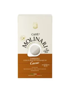 18 Cialde Molinari Aromatizzato Caffè con Estratto Naturale Cacao