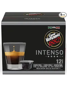 72 Capsule Caffè Vergnano Compatibili Nescafé Dolce Gusto Intenso