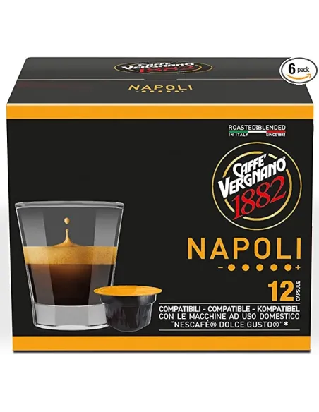 72 Capsule Caffè Vergnano Compatibili Nescafé Dolce Gusto Napoli