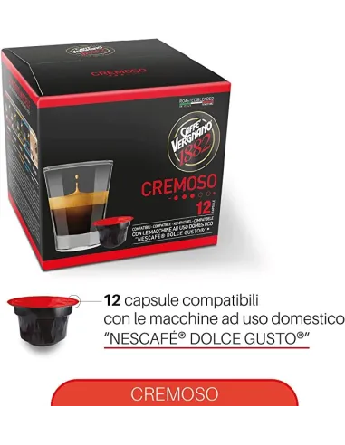 72 Capsule Caffè Vergnano Compatibili Nescafé Dolce Gusto Cremoso