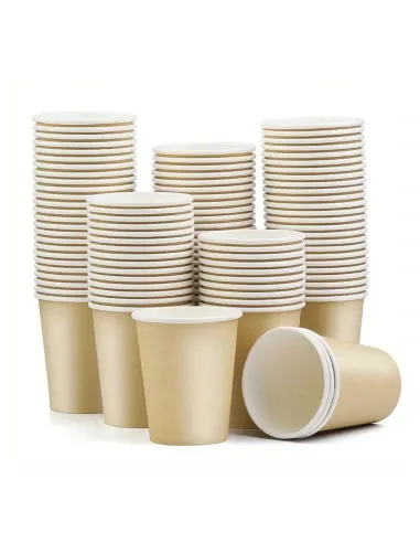 500 Bicchieri Monouso in Carta Avana da 360ml - Naturali ed Eleganti