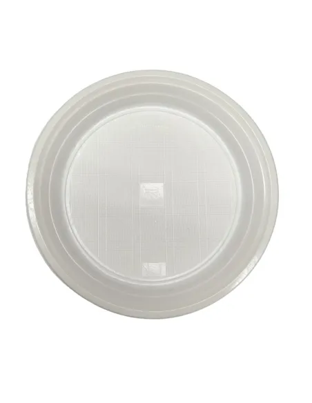 20 Piatti Piani IMB in Plastica Bianchi Riutilizzabili - Eleganza e Sostenibilità