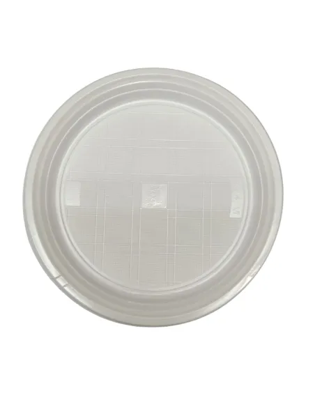 20 Piatti Fondi in Plastica Bianchi Riutilizzabili - Eleganza e Sostenibilità
