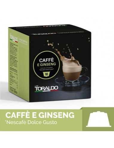 16 Kapseln Nescafé Dolce Gusto Kaffee Toraldo Kaffee und Ginseng