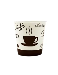 50 Bicchierini di Carta per Caffè da 75ml - Disegno Tazzina!