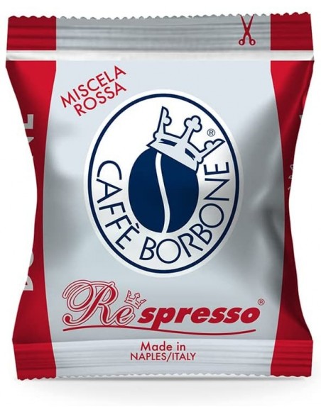 100 Kapseln Nespresso Kaffee Borbone Rot
