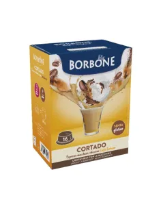16 Capsule Lavazza A Modo Mio Borbone Cortado - Caffè Macchiato senza glutine