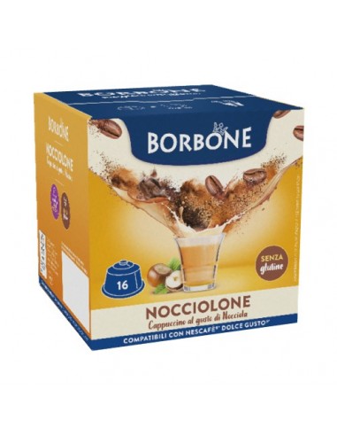 Kompatible 16 Kapseln Nescafe Dolce Gusto Bourbon Nocciolone