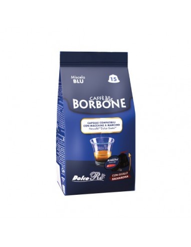 Compatible 90 Capsules Dolce Gusto Caffè Borbone Blue Blend