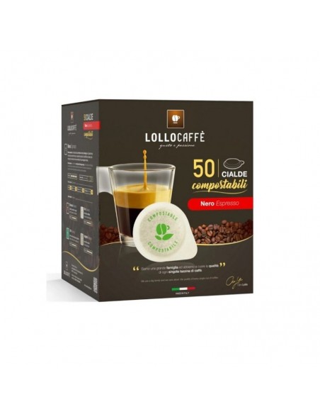 50 Cialde Lollo Caffè Miscela Nera + kit accessori Bio