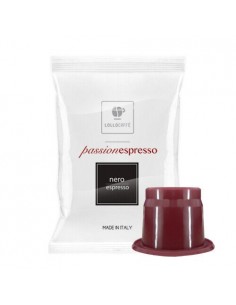 100 kompatible Kapseln Nespresso Coffee LOLLO schwarz