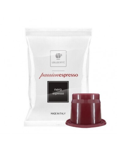 100 kompatible Kapseln Nespresso Coffee LOLLO schwarz