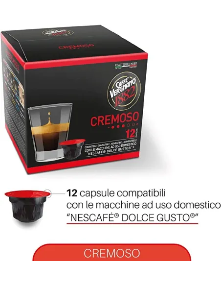 12 Capsule Caffè Vergnano Compatibili Nescafé Dolce Gusto Cremoso