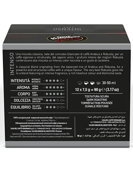 12 Capsule Caffè Vergnano Compatibili Nescafé Dolce Gusto Intenso
