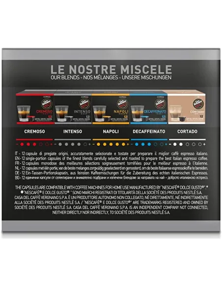 12 Capsule Caffè Vergnano Compatibili Nescafé Dolce Gusto Intenso