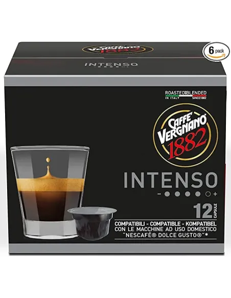 12 Capsule Caffè Vergnano Compatibili Nescafé Dolce Gusto Intenso