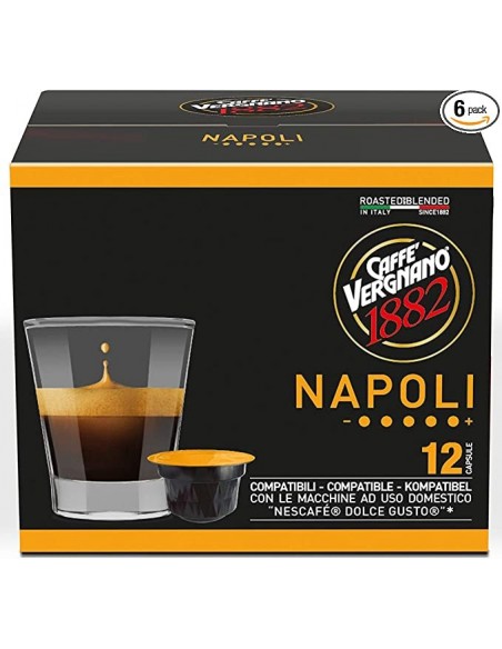 72 Capsule Caffè Vergano Compatibili Nescafé Dolce Gusto Napoli