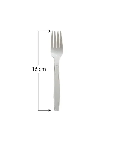 100 Forchette Monouso in Plastica Bianca - Grammatura Alta