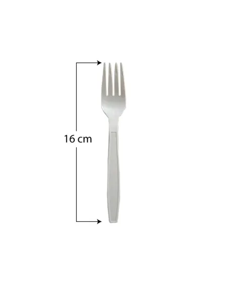 100 Forchette Monouso in Plastica Bianca - Grammatura Alta
