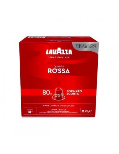 Compatibili 80 capsule in alluminio caffè Lavazza Qualità Rossa